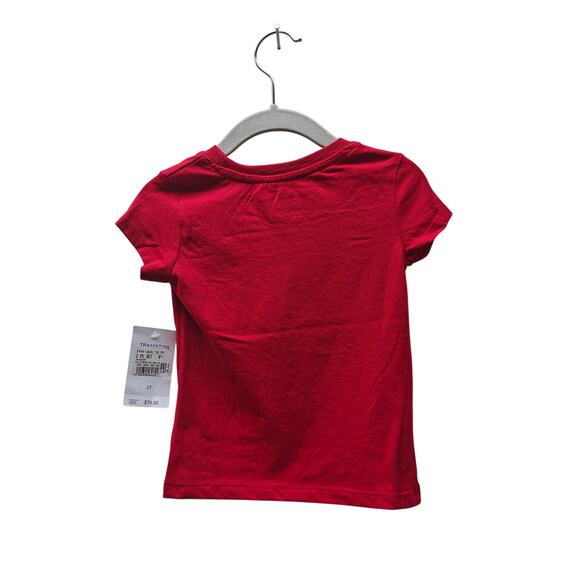 True Religion Baby Tee 2T NWT Red Gold Horseshoe Logo Short Sleeve - Picture 2 of 3